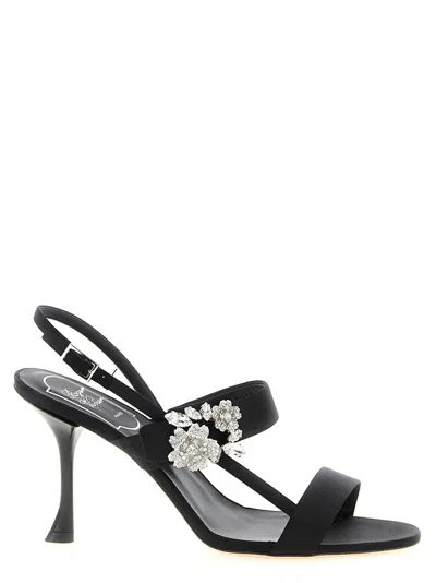 Roger Vivier Mini Bouquet Sandal In Black