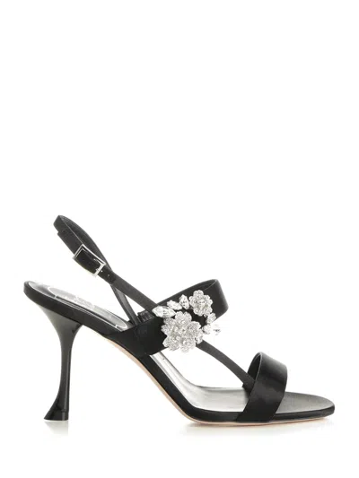 Roger Vivier Mini Bouquet Sandals Black
