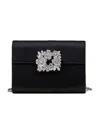 Roger Vivier Mini Bouquet Shoulder Bag In Black