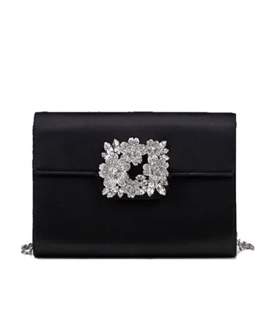 Roger Vivier Mini Bouquet Shoulder Bag In Black