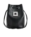 Roger Vivier Black Trs Vivier Bucket Bag In Black