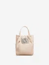 Roger Vivier Drape Pocket Bouquet Strass Buckle Micro Tote Bag In Light Pink