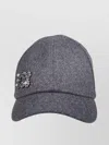 Roger Vivier Mini Flower Pearl Strass Wool Blend Cap In Gray