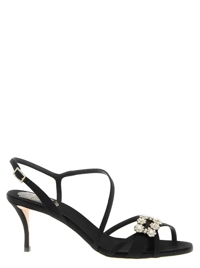ROGER VIVIER MINI FLOWER STRASS SANDALS