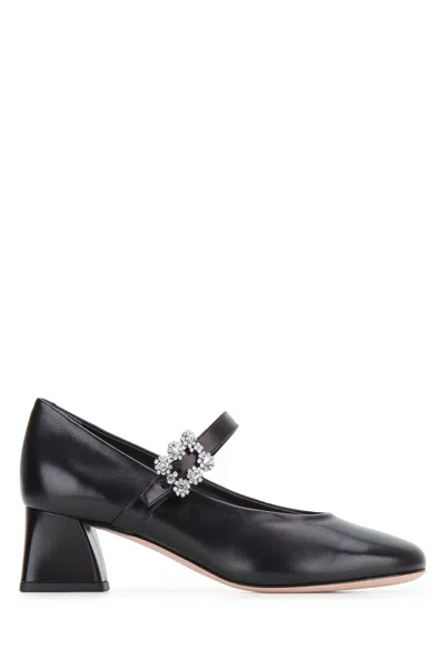 Roger Vivier Mini Flowers Babies 45 Pumps In Black