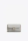 Roger Vivier Mini Jeu De Fille Clutch Bag In Glitter Fabric In Silver