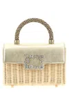 Roger Vivier Mini Jewel Efflorescence Handbag In Gold