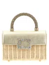 Roger Vivier Mini Jewel Efflorescence Handbag In Neutral