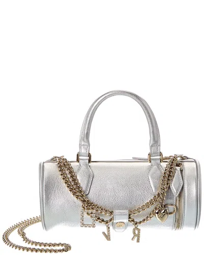 Roger Vivier Mini Leather Shoulder Bag In Metallic