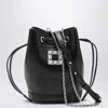 Roger Vivier Mini Leather Bucket Bag With Crystal Buckle