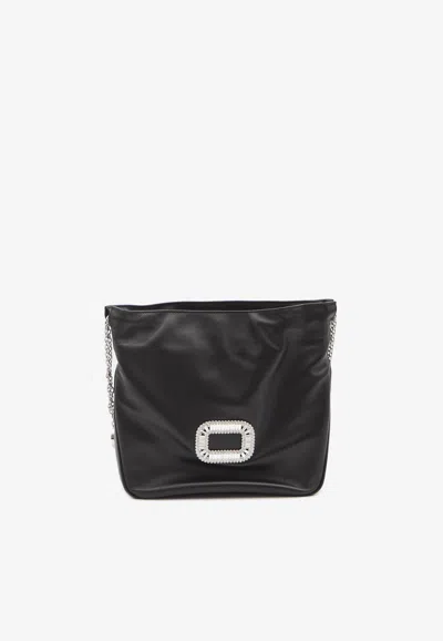 Roger Vivier Mini Pilgrim Shoulder Bag In Black
