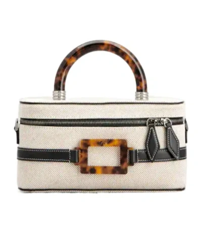 Roger Vivier Mini Sac Vanity Belle Vivier En Toile In Neutral