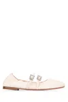 Roger Vivier "nappa Ballet Flats With Strass Buck In Cire