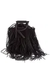 Roger Vivier Mini Suede Shoulder Bag In Black