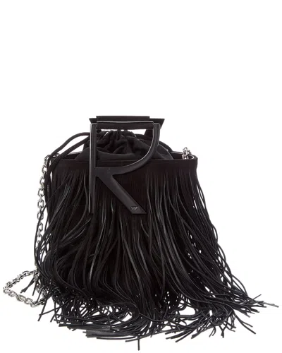 Roger Vivier Mini Suede Shoulder Bag In Purple