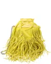 Roger Vivier Mini Suede Shoulder Bag In Yellow