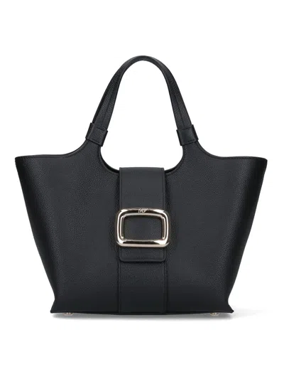 Roger Vivier Mini Tote Bag In Black