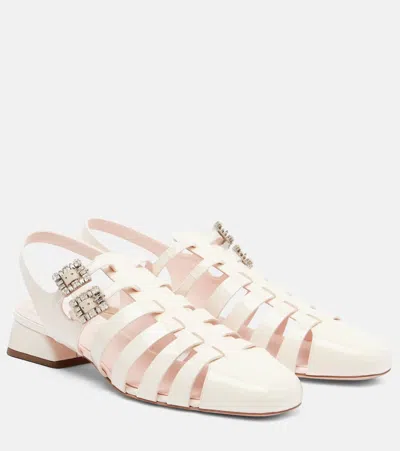 ROGER VIVIER MINI TRES VIVIER 25 LEATHER SANDALS