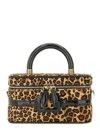 Roger Vivier Natural Black Patent Leather Belle Vivier Vanity Mini Bag In Brown