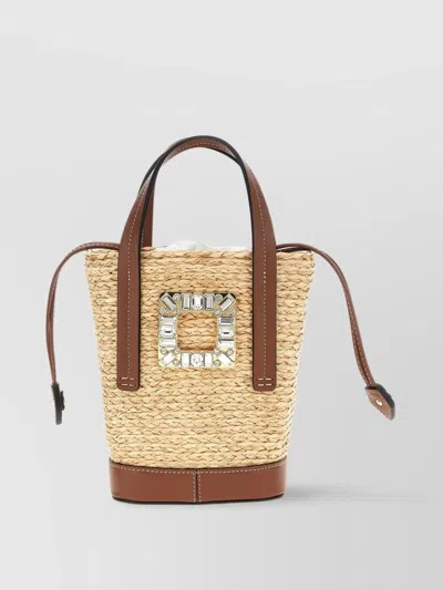 Roger Vivier 'mini Viv' Bucket Bag With Adjustable Strap