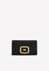 Roger Vivier Mini Viv' Choc Clutch Bag In Leather In Black