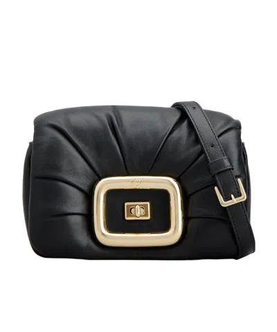 Roger Vivier Viv' Choc Mini Bag In Nappa Leather In Black