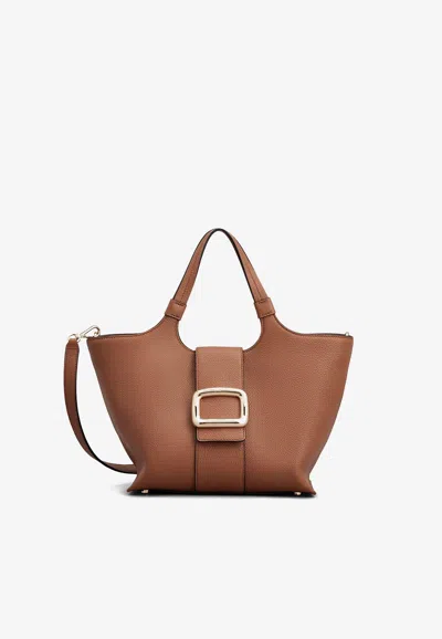 Roger Vivier Mini Viv' Choc Shopping Bag In Leather