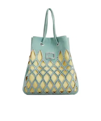 Roger Vivier Queeny Tote Bag In Gray