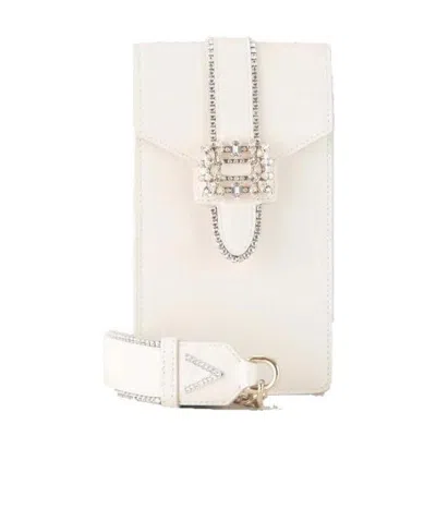 Roger Vivier Miss Vivier Pocket Phone Crossbody Bag In White