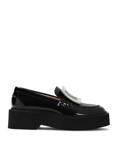 Roger Vivier Rangers High Metal Loafer In Black