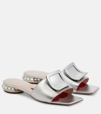 ROGER VIVIER MULE 25 EMBELLISHED SANDALS