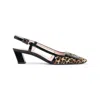 Roger Vivier Pony Print Slingback Sandals With Block Heel