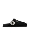 Roger Vivier Minimalist Black Flats With Rounded Toe And Low-profile Sole In Black