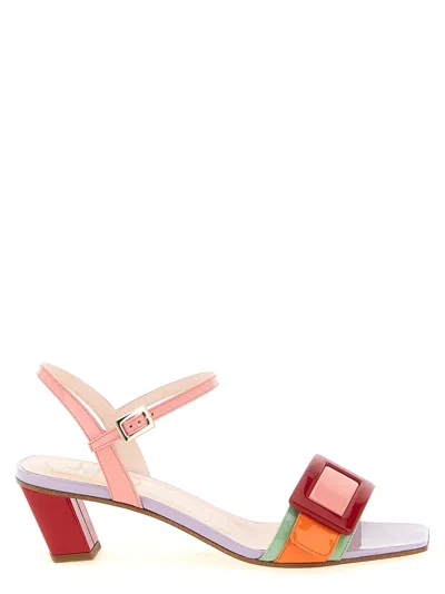 Roger Vivier Multicolor Ankle Strap Heels