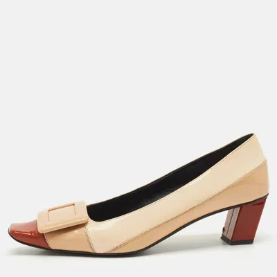 Pre-owned Roger Vivier Multicolor Patent Leather Belle Pumps Size 36.5