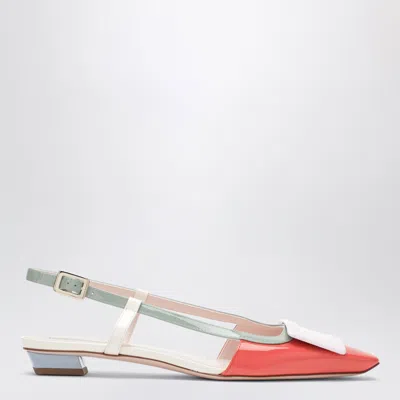Roger Vivier Multicolour Patent Leather Belle Vivier Slingback Ballerinas