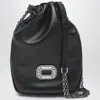 Roger Vivier Pilgrim Chain Strap Bucket Bag Rectangular In Black