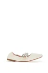 Roger Vivier "nappa Ballet Flats With Strass Buck In White