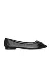 Roger Vivier Gommettine Buckled Mesh Ballet Flats In Black