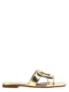 Roger Vivier Viv' By The Sea Metallic Leather Mules In Gold