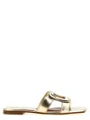 Roger Vivier Square Buckle Flat Sole Sandals In Red