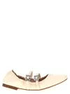 Roger Vivier "nappa Ballet Flats With Strass Buck In White