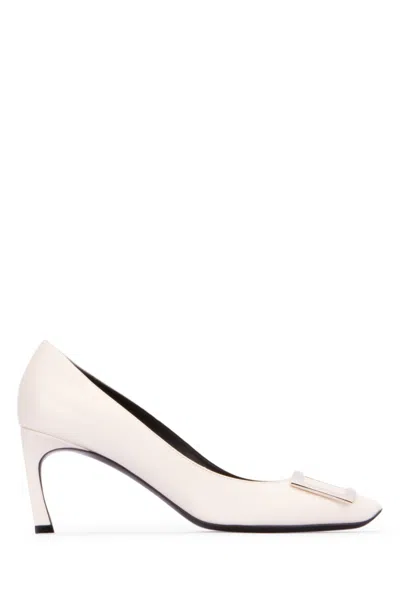 Roger Vivier Off White Leather Heels