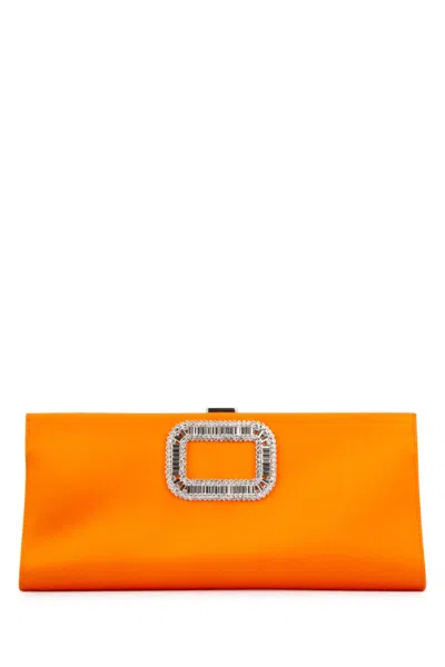 Roger Vivier Orange Pilgrim Clutch
