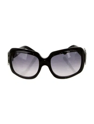 Pre-owned Roger Vivier Oversize Gradient Sunglasses In Black