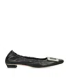 Roger Vivier Belle Vivier Ballet Flats In Black