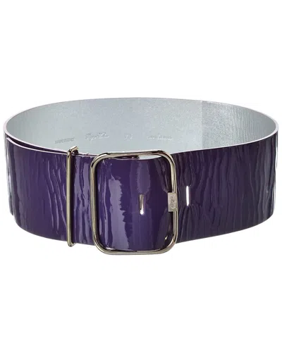 Roger Vivier Patent Belt In Blue