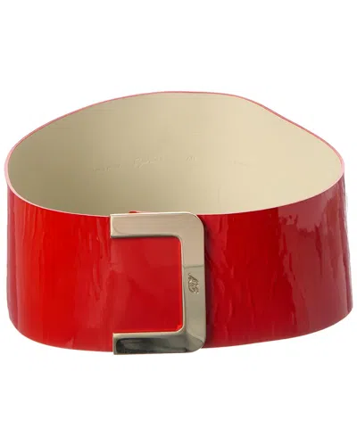 Roger Vivier Patent Belt In Red