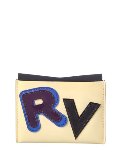 Roger Vivier Patent Card Holder In Sand