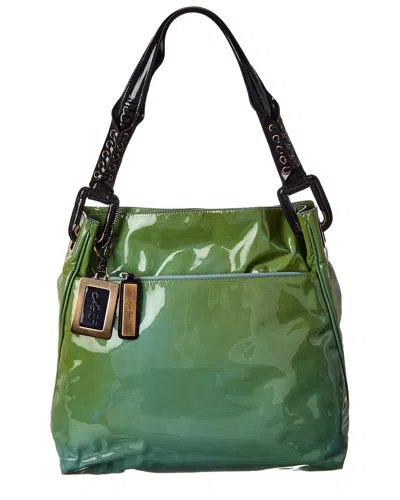 Roger Vivier Patent Hobo Bag In Green